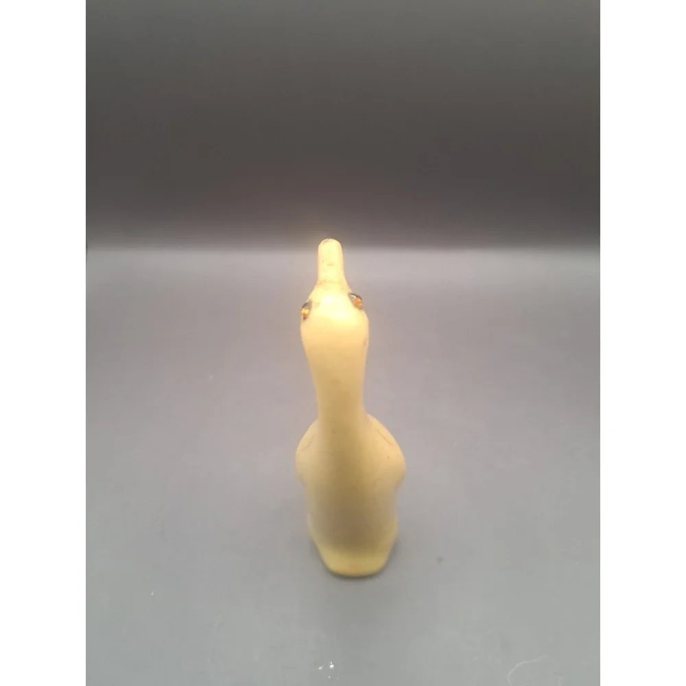 Vintage Plastic Yellow MCM Penguin FIGURINE Rhinestone Eyes Hong Kong